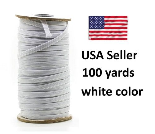 100 iarde bianco cavo elastico - iarde,